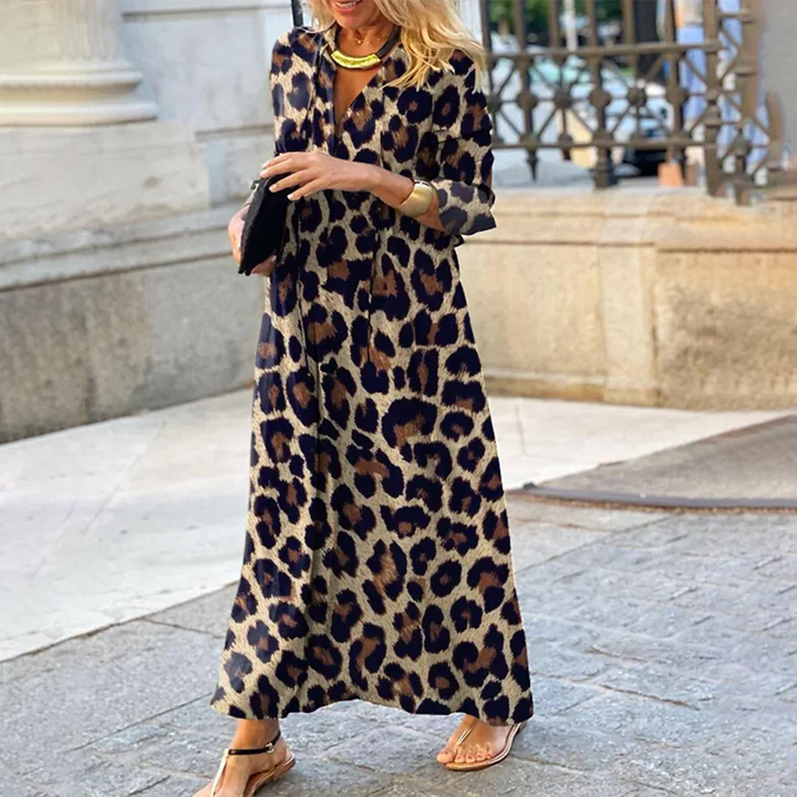 SILVIE | BOLD AND ELEGANT LEOPARD DRESS