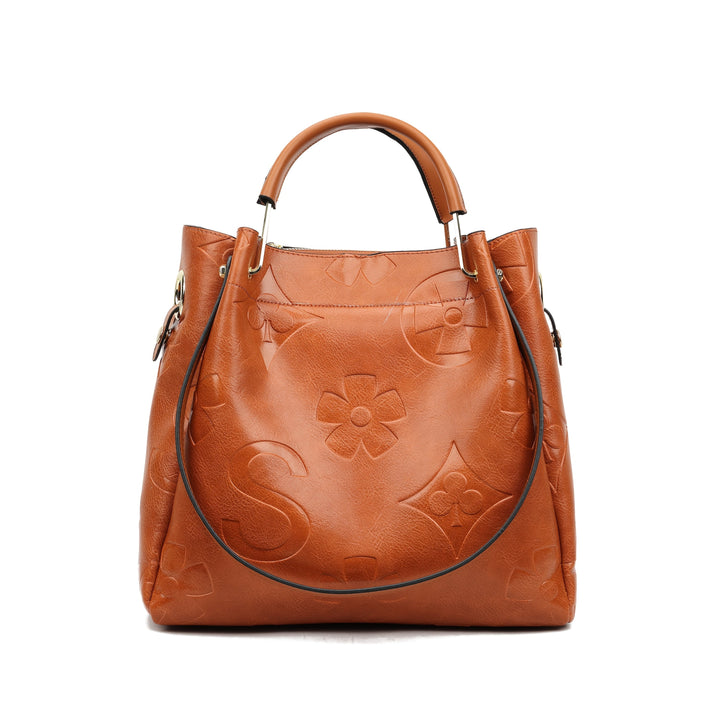 LUNA | FLORAL EMBOSSED HANDBAG SET