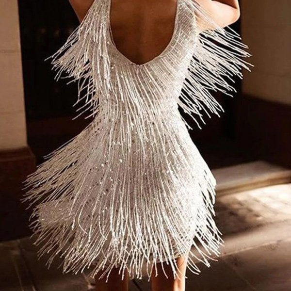 REESE | ELEGANT FRINGE PARTY DRESS
