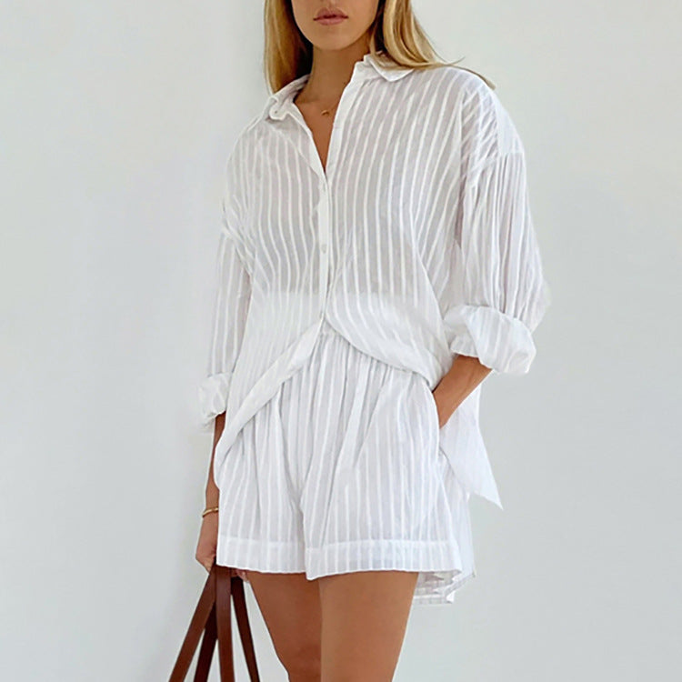 VIOLA | BREEZY BUTTON-UP AND SHORTS SET