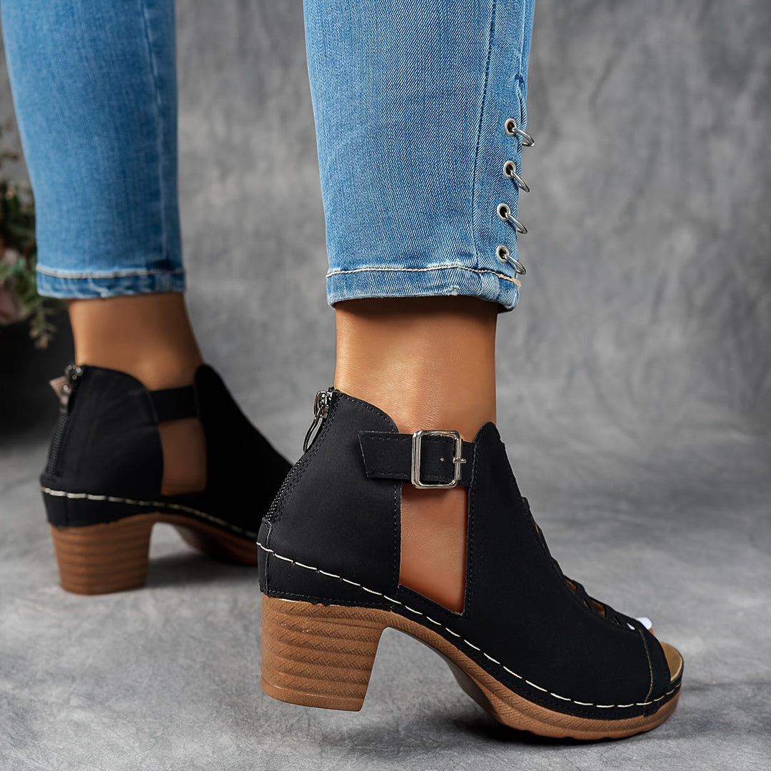 NESSA | LATTICE-HEEL SANDALS