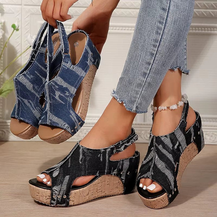DENI | WEDGE SANDALS