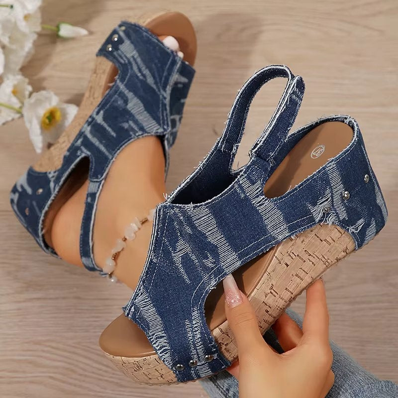 DENI | WEDGE SANDALS