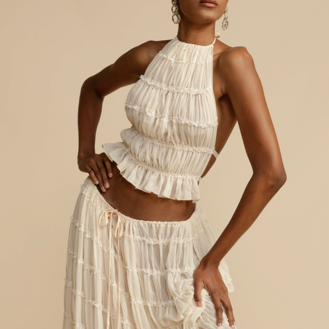 WENDY | HALTER TOP AND SKIRT SET