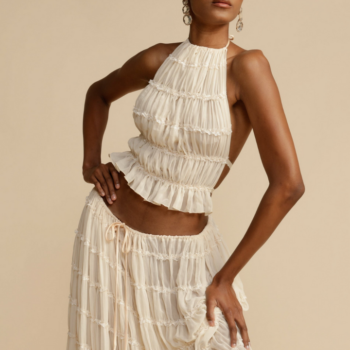 WENDY | HALTER TOP AND SKIRT SET