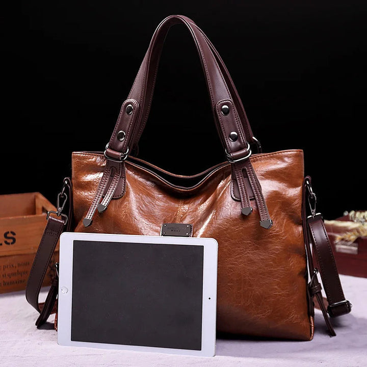 ARALYN - REFINED SOFT LEATHER TOTE BAG