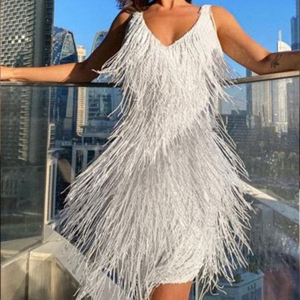 REESE | ELEGANT FRINGE PARTY DRESS