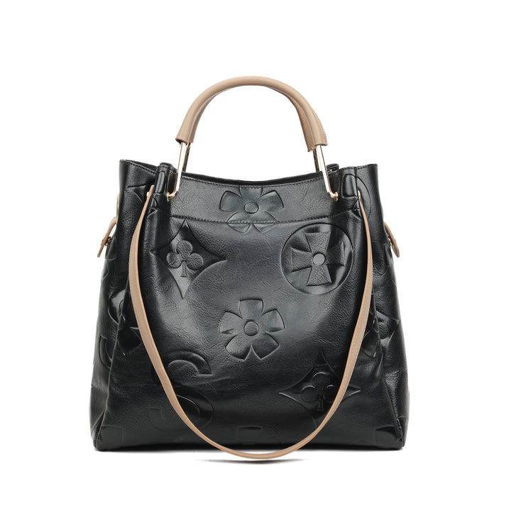 LUNA | FLORAL EMBOSSED HANDBAG SET
