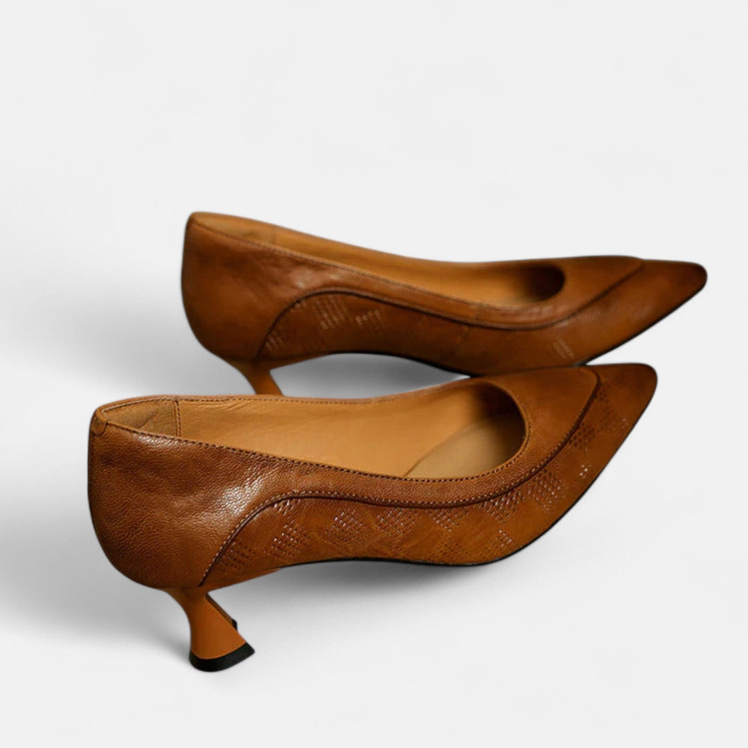 AMARA LEATHER HEELS