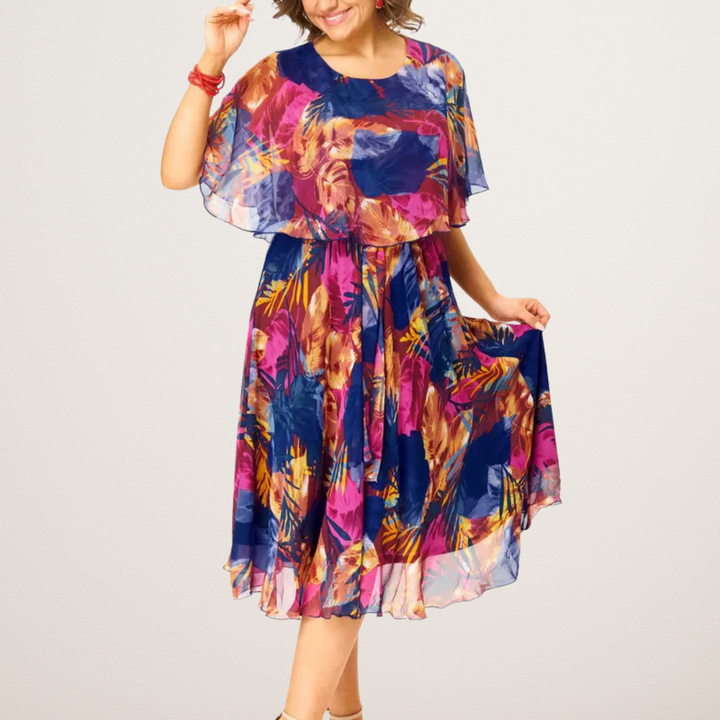 BROOKLYN | COMFORTABLE PLUS SIZE CHIFFON DRESS